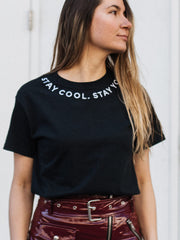 Stay You Black Tee